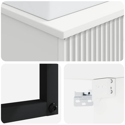 Wall-Mounted Wash Basin High Gloss White 40 x 41 x 39 cm