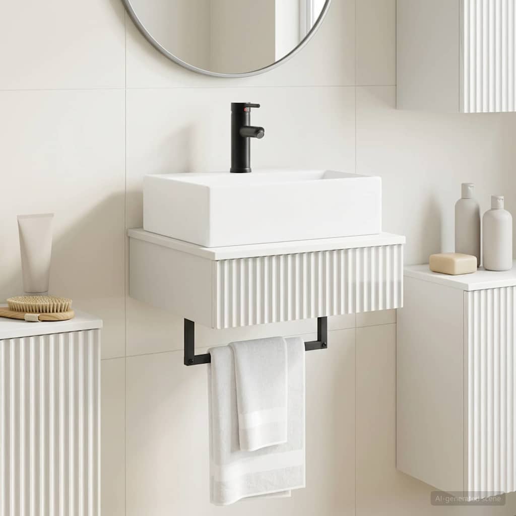 Wall-Mounted Wash Basin High Gloss White 40 x 41 x 39 cm