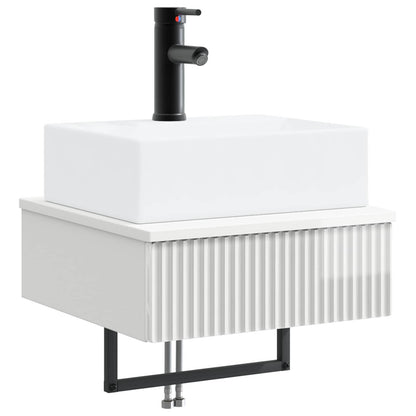 Wall-Mounted Wash Basin High Gloss White 40 x 41 x 39 cm