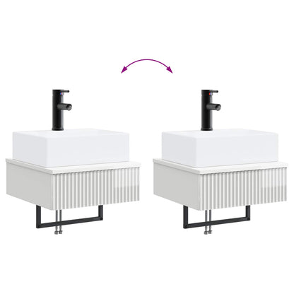 Wall-Mounted Wash Basin High Gloss White 40 x 41 x 39 cm