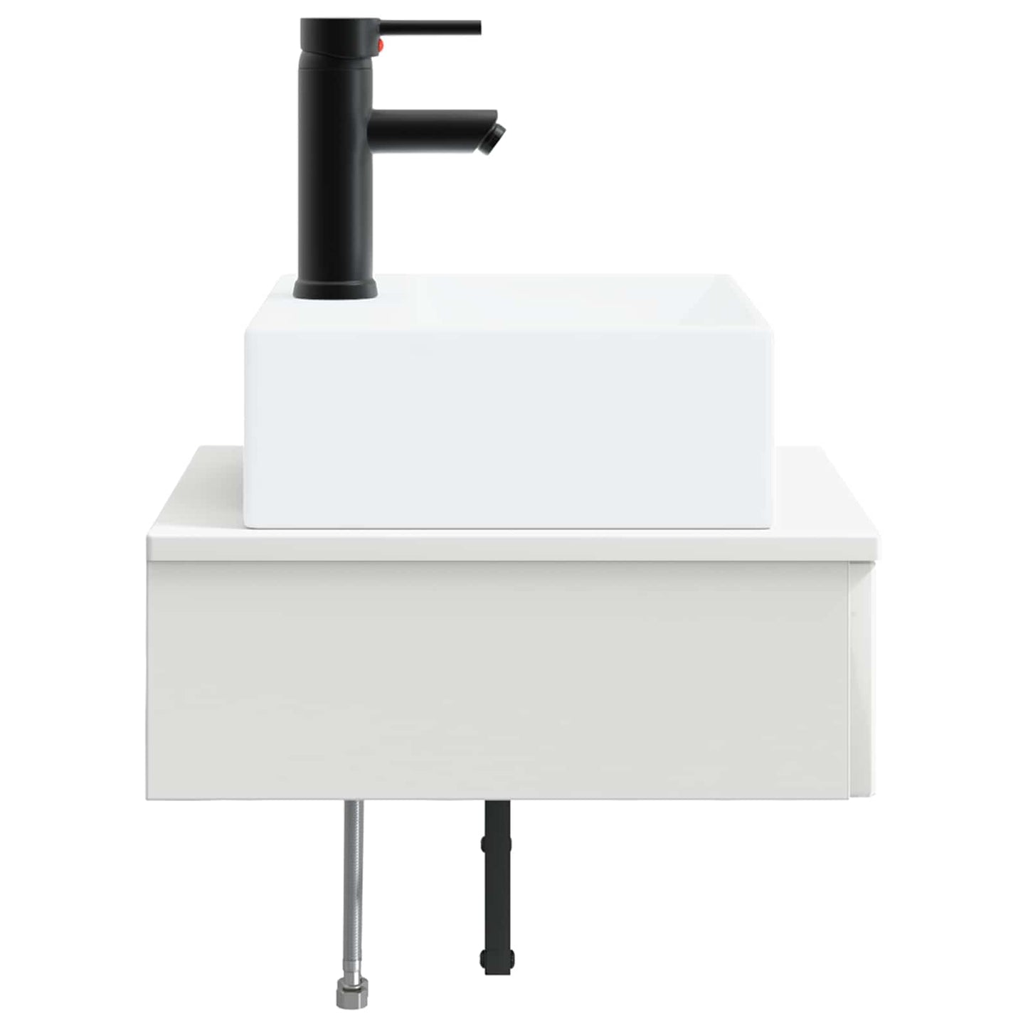 Wall-Mounted Wash Basin High Gloss White 40 x 41 x 39 cm