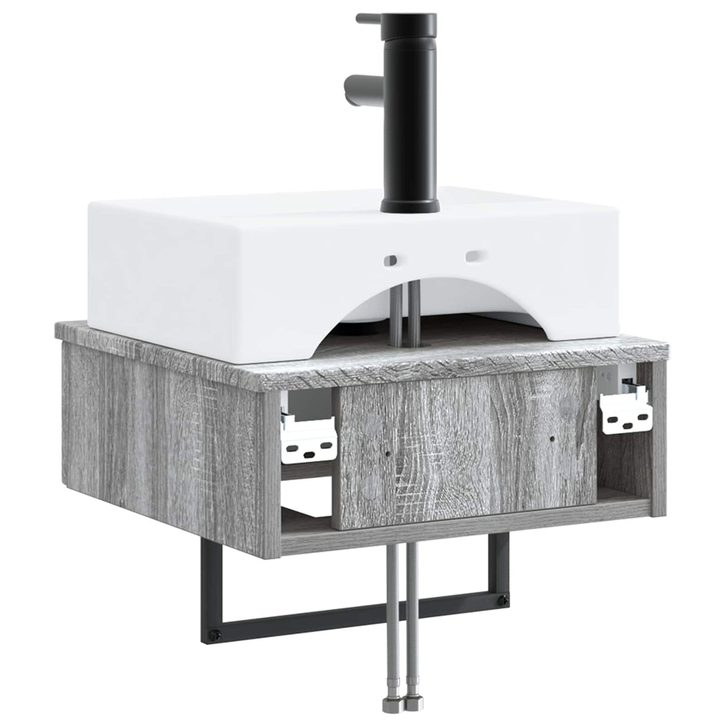 Wall-Mounted Wash Basin Grey Sonoma 40 x 41 x 39 cm