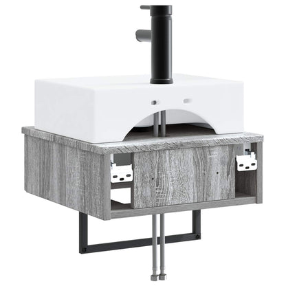 Wall-Mounted Wash Basin Grey Sonoma 40 x 41 x 39 cm