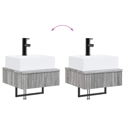 Wall-Mounted Wash Basin Grey Sonoma 40 x 41 x 39 cm