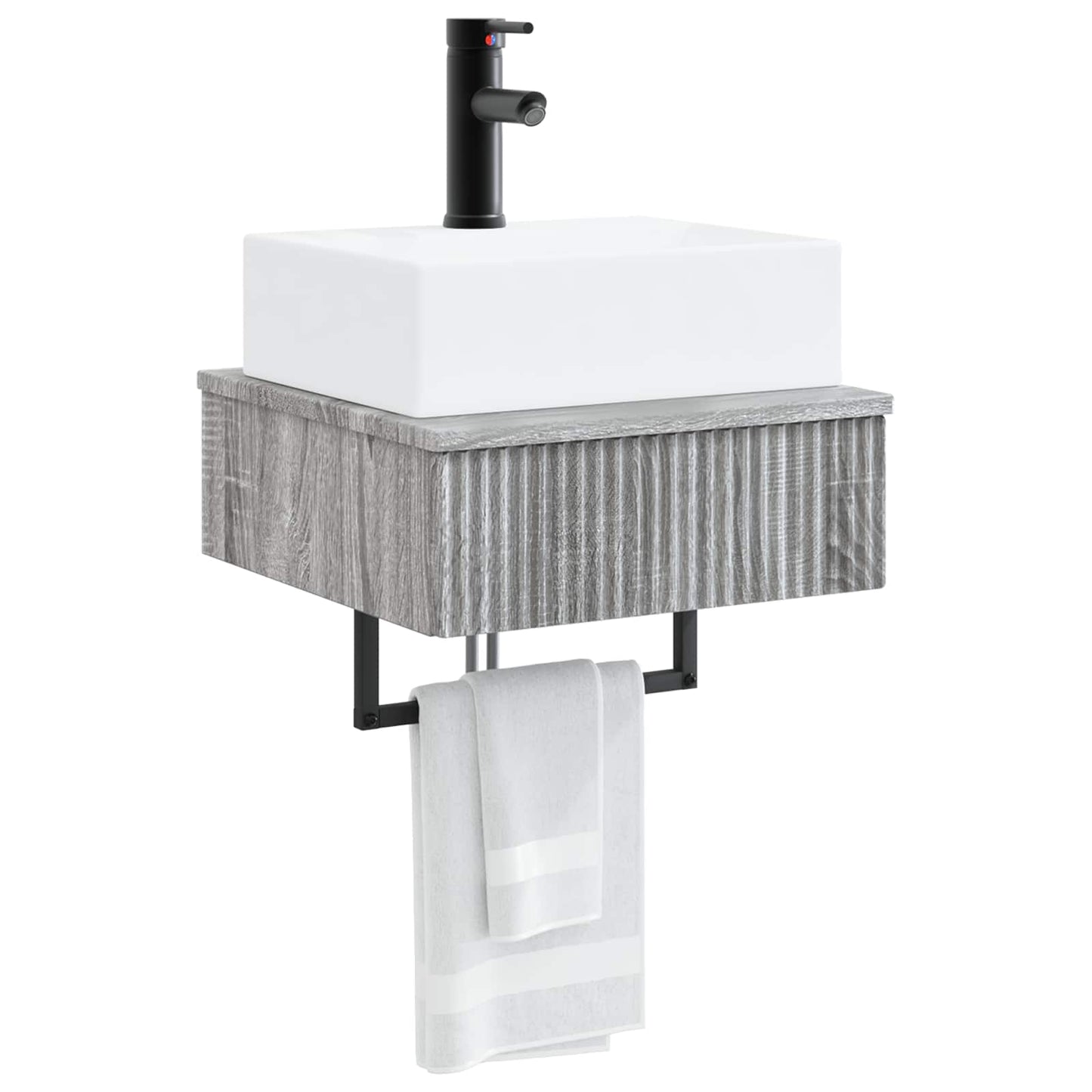 Wall-Mounted Wash Basin Grey Sonoma 40 x 41 x 39 cm