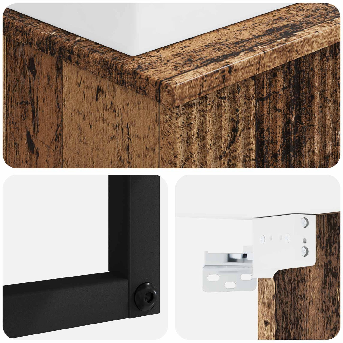 Wall-Mounted Wash Basin Old Wood 40 x 41 x 39 cm