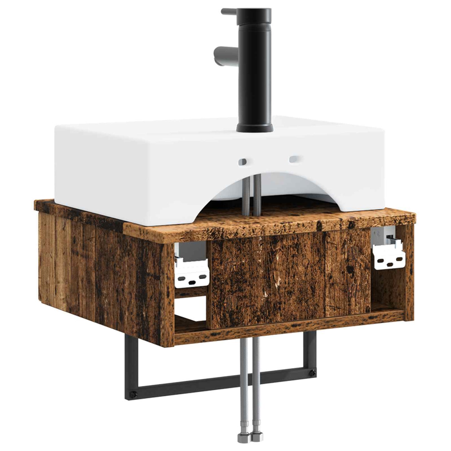 Wall-Mounted Wash Basin Old Wood 40 x 41 x 39 cm