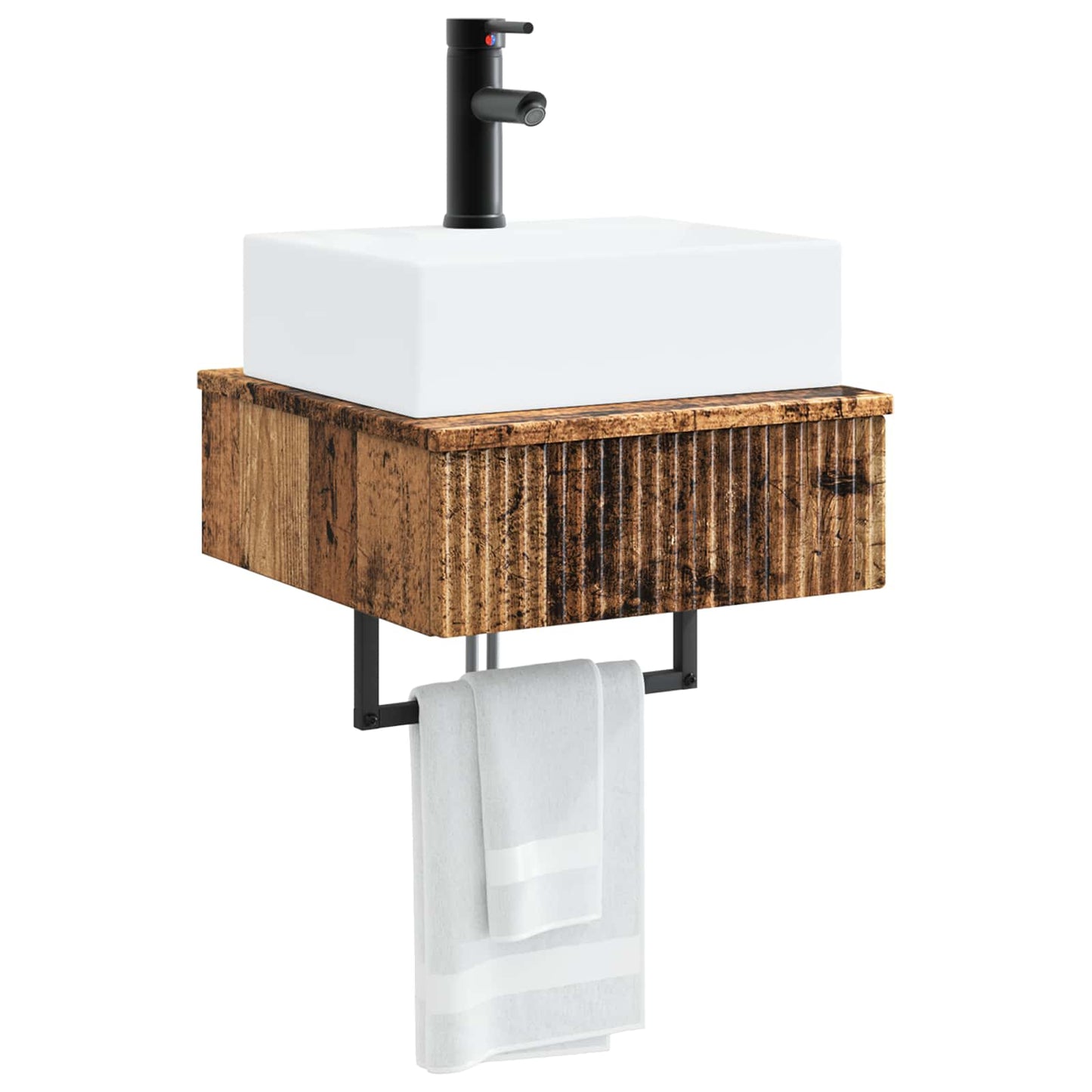 Wall-Mounted Wash Basin Old Wood 40 x 41 x 39 cm