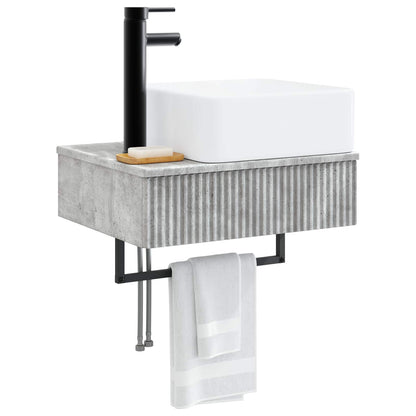 Wall-Mounted Wash Basin Concrete Grey 53 x 35 x 39 cm