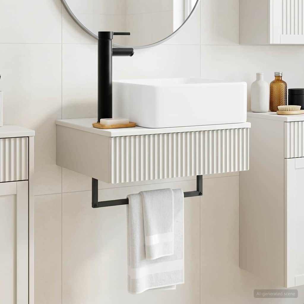 Wall-Mounted Wash Basin High Gloss White 53 x 35 x 39 cm