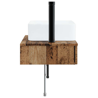 Wall-Mounted Wash Basin Old Wood 53 x 35 x 39 cm