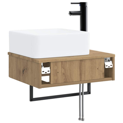 Wall-Mounted Wash Basin Artisan Oak 53 x 35 x 39 cm