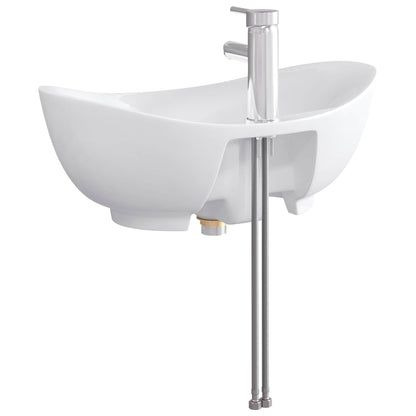 Bathroom Wash Basin Chrome 59 x 35 x 21 cm Metal