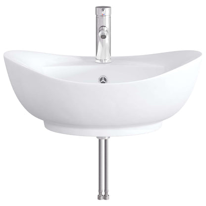 Bathroom Wash Basin Chrome 59 x 35 x 21 cm Metal
