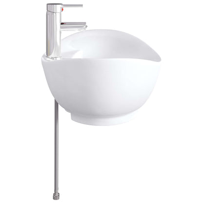 Bathroom Wash Basin Chrome 59 x 35 x 21 cm Metal