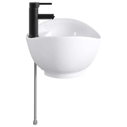 Bathroom Wash Basin Matte Black 59 x 35 x 21 cm Metal