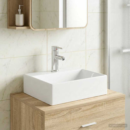 Bathroom Wash Basin Chrome 39 x 30.5 x 12.5 cm Metal