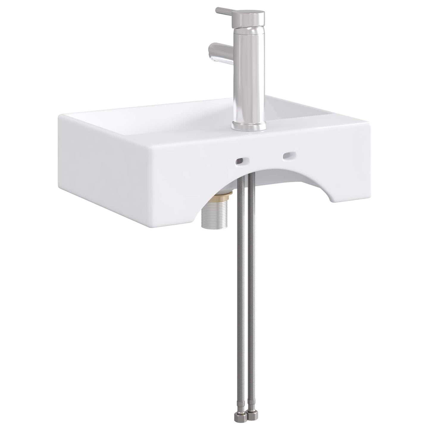 Bathroom Wash Basin Chrome 39 x 30.5 x 12.5 cm Metal