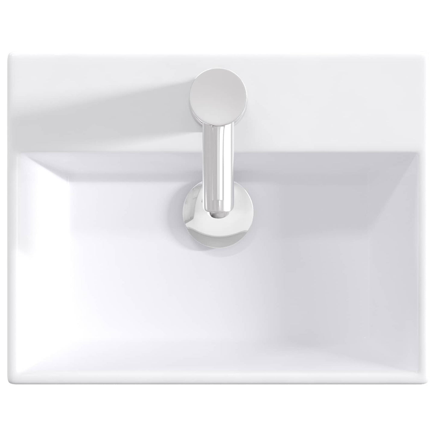 Bathroom Wash Basin Chrome 39 x 30.5 x 12.5 cm Metal