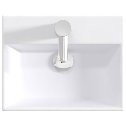 Bathroom Wash Basin Chrome 39 x 30.5 x 12.5 cm Metal