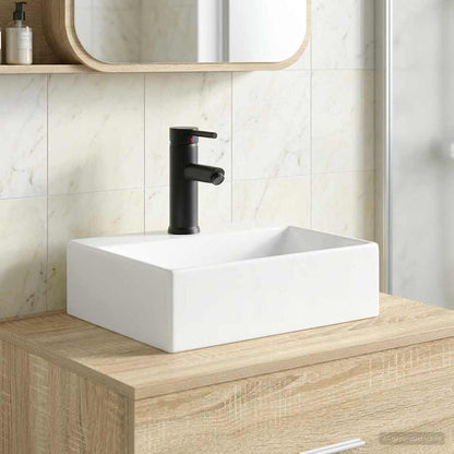 Bathroom Wash Basin Matte Black 39 x 30.5 x 12.5 cm Metal