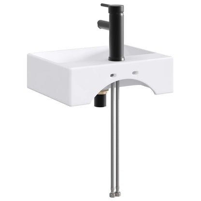 Bathroom Wash Basin Matte Black 39 x 30.5 x 12.5 cm Metal