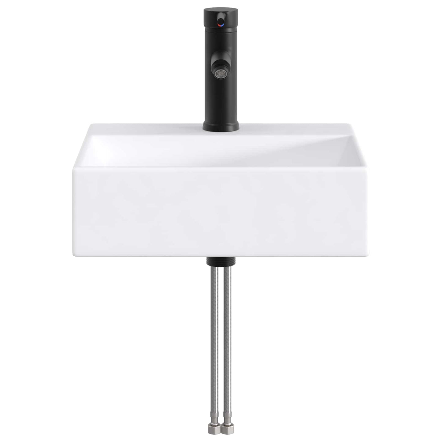 Bathroom Wash Basin Matte Black 39 x 30.5 x 12.5 cm Metal