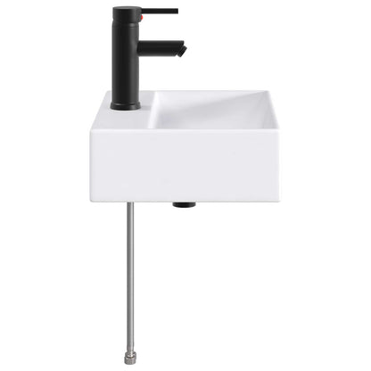Bathroom Wash Basin Matte Black 39 x 30.5 x 12.5 cm Metal