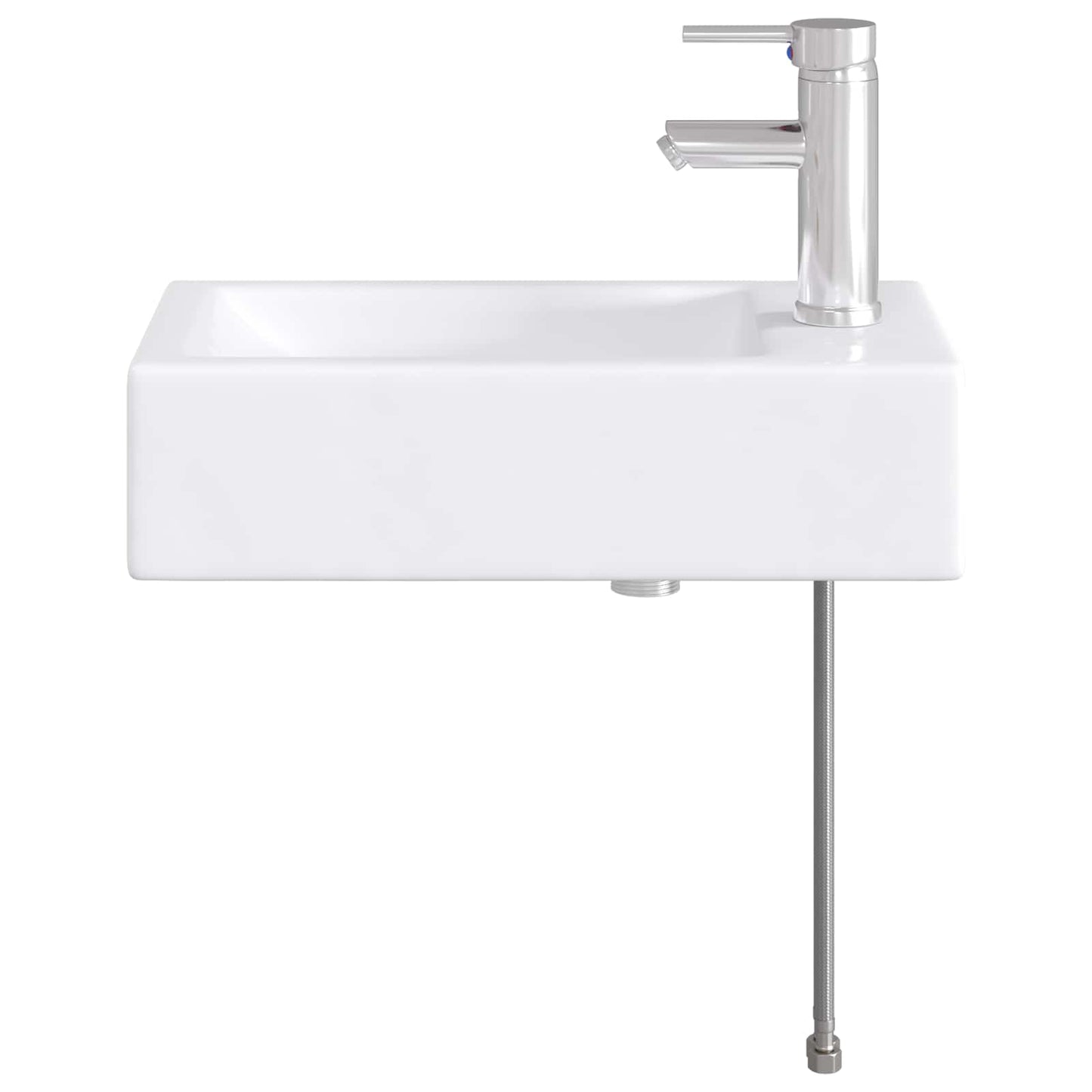 Bathroom Wash Basin Chrome 45.5 x 25.5 x 13 cm Metal