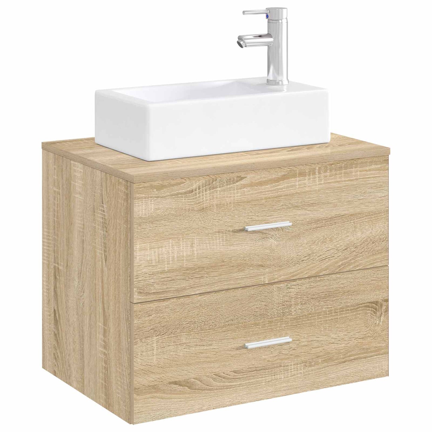 Bathroom Wash Basin Chrome 45.5 x 25.5 x 13 cm Metal