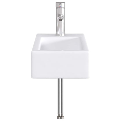Bathroom Wash Basin Chrome 45.5 x 25.5 x 13 cm Metal