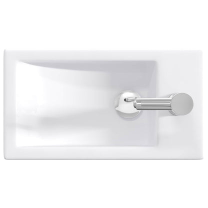 Bathroom Wash Basin Chrome 45.5 x 25.5 x 13 cm Metal