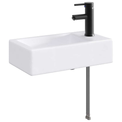 Bathroom Wash Basin Matte Black 45.5 x 25.5 x 13 cm Metal