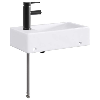 Bathroom Wash Basin Matte Black 45.5 x 25.5 x 13 cm Metal