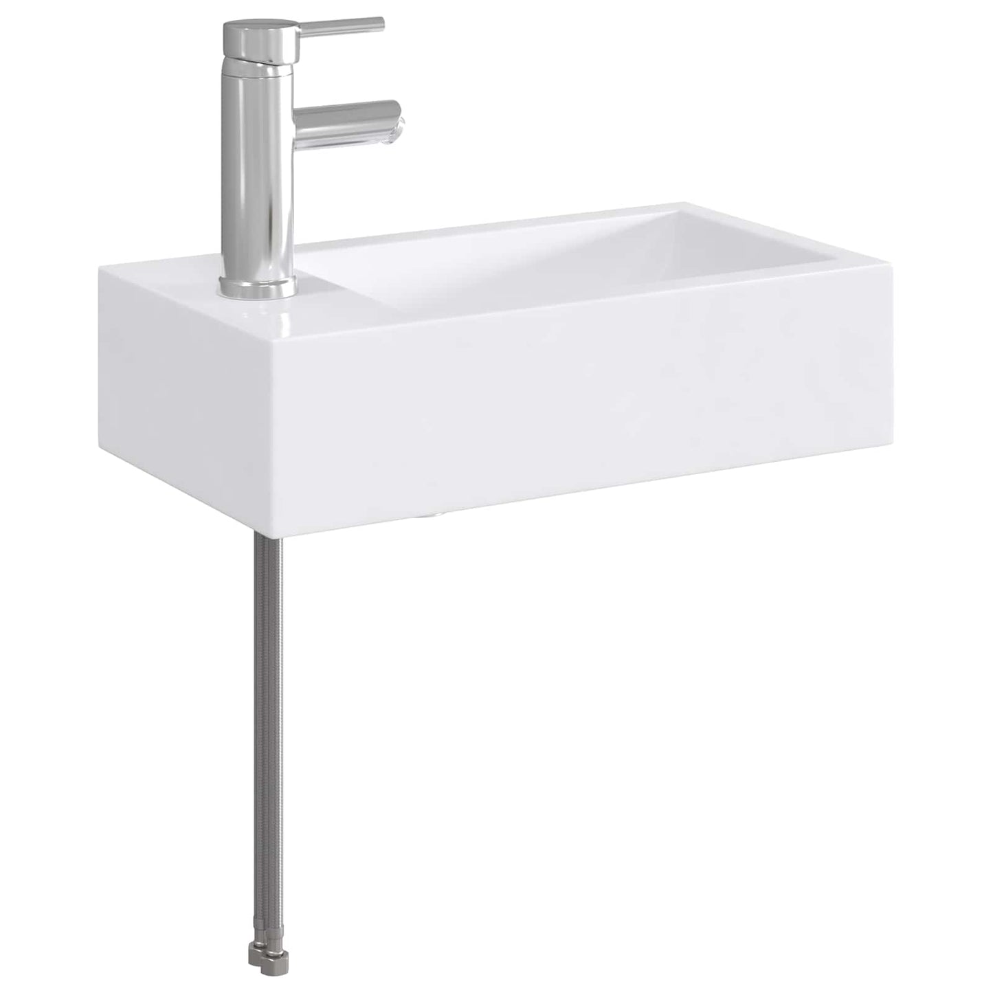 Bathroom Wash Basin Chrome 45.5 x 25.5 x 13 cm Metal