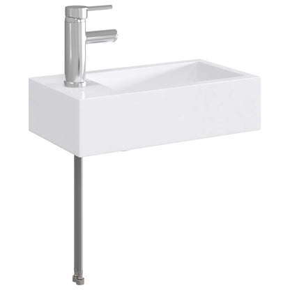 Bathroom Wash Basin Chrome 45.5 x 25.5 x 13 cm Metal