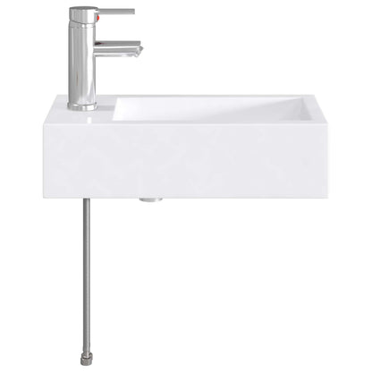 Bathroom Wash Basin Chrome 45.5 x 25.5 x 13 cm Metal