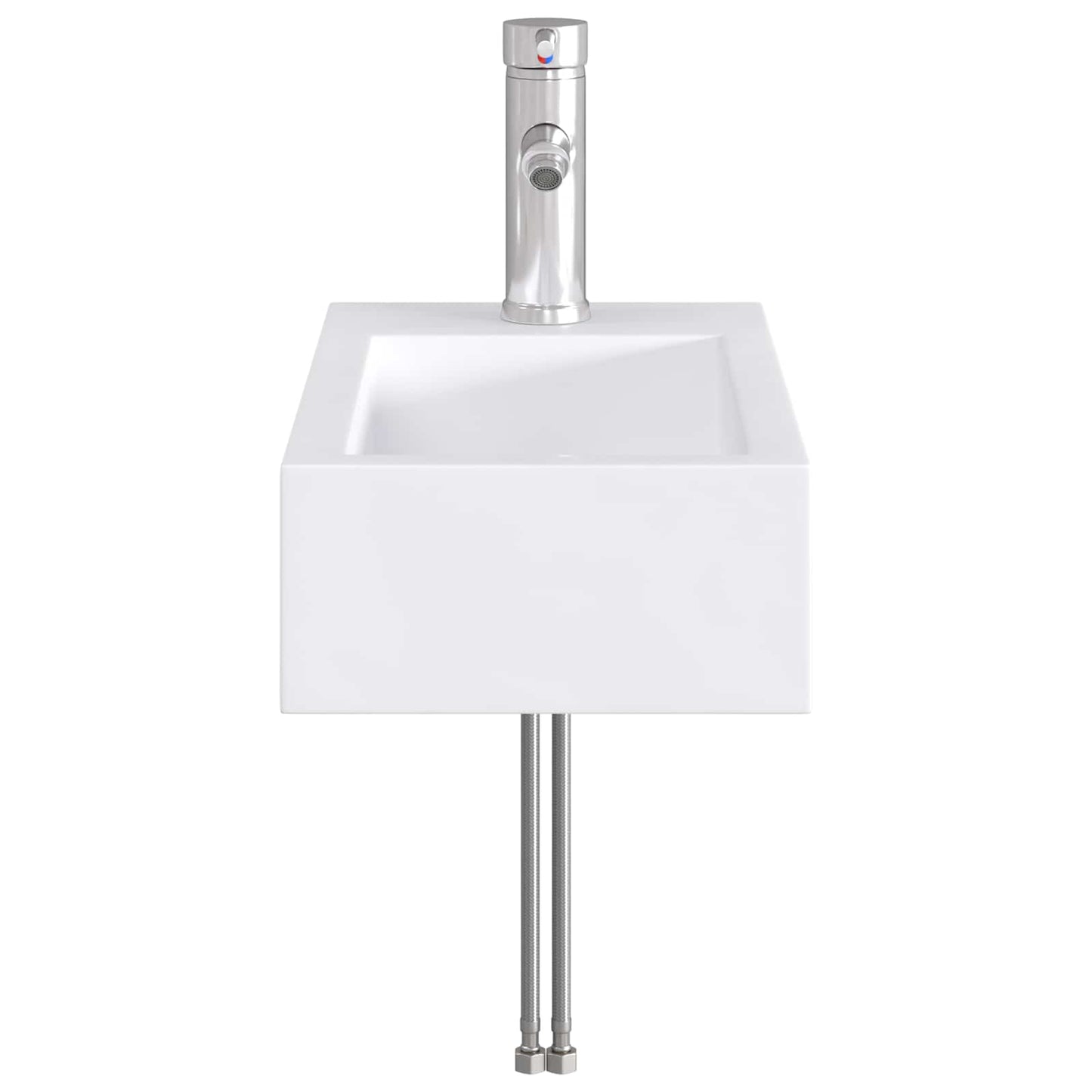 Bathroom Wash Basin Chrome 45.5 x 25.5 x 13 cm Metal