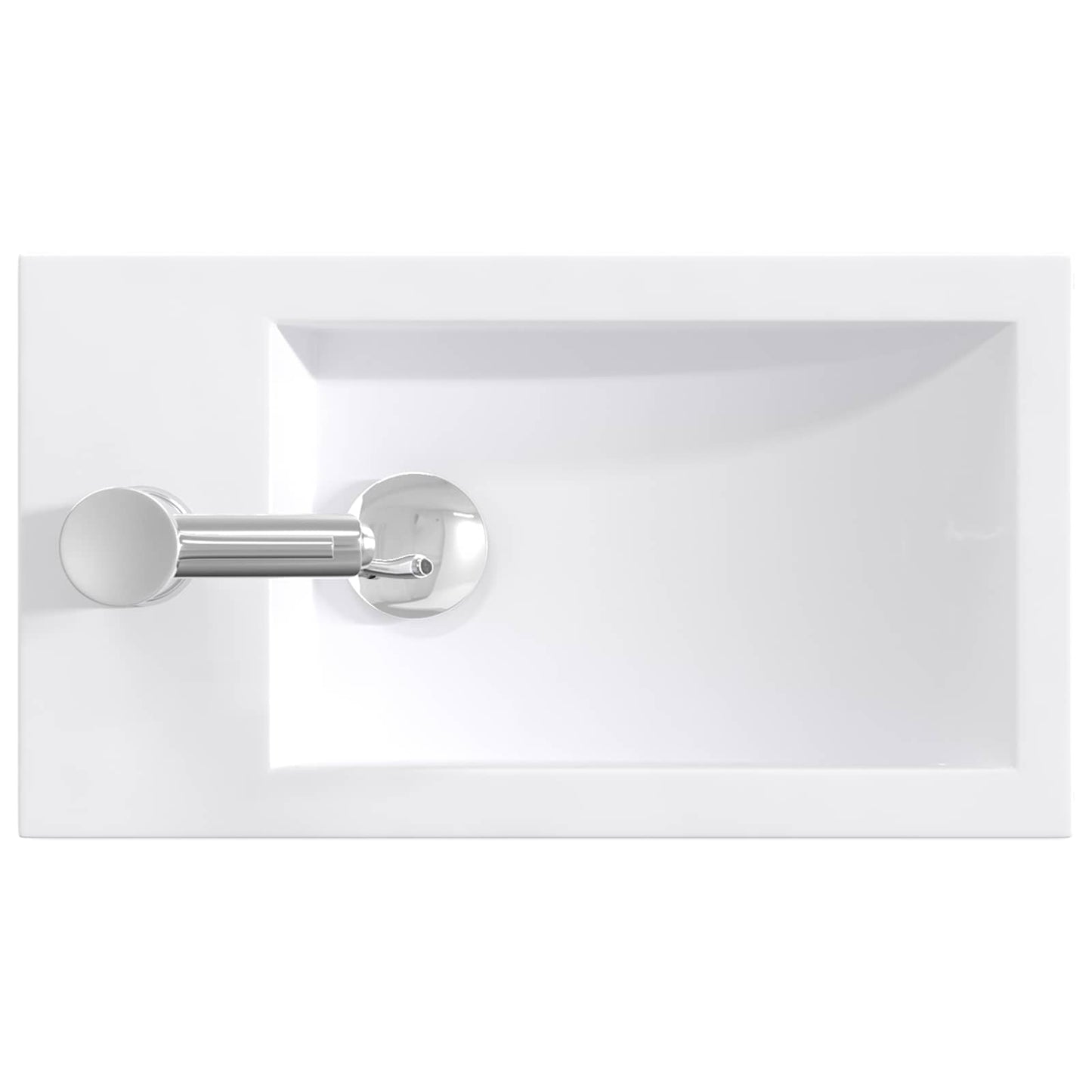 Bathroom Wash Basin Chrome 45.5 x 25.5 x 13 cm Metal