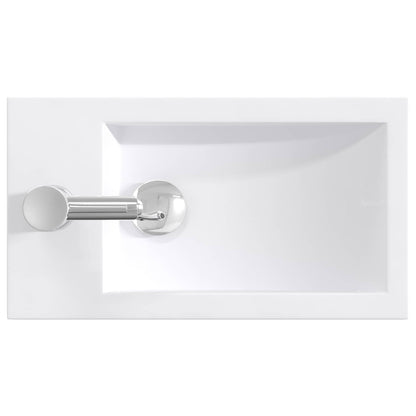 Bathroom Wash Basin Chrome 45.5 x 25.5 x 13 cm Metal