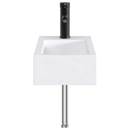 Bathroom Wash Basin Matte Black 45.5 x 25.5 x 13 cm Metal
