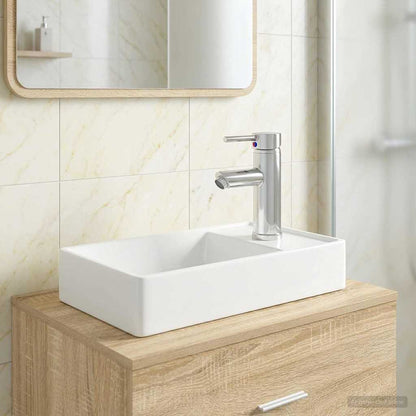 Bathroom Wash Basin Chrome 40.5 x 22.5 x 11.5 cm Metal