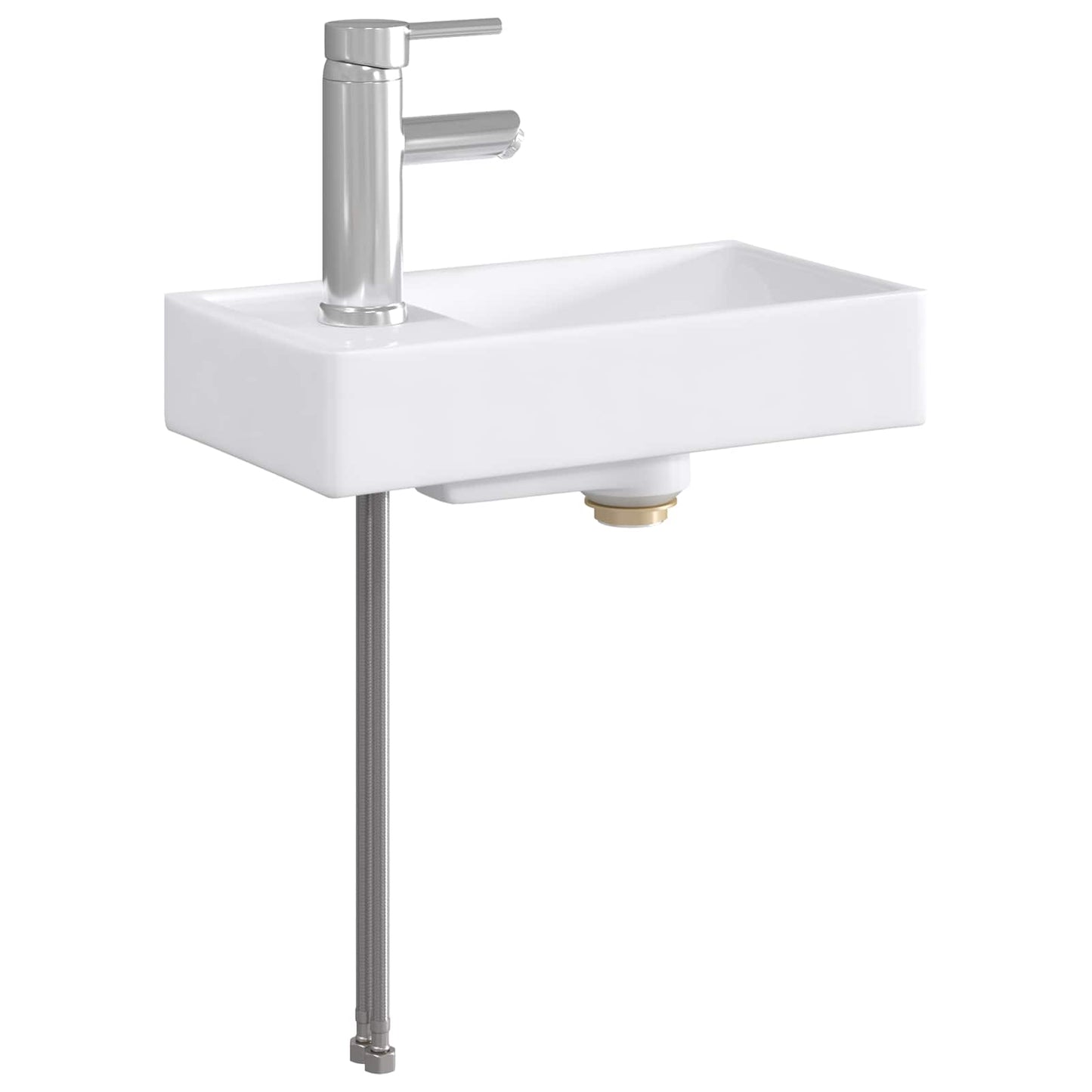 Bathroom Wash Basin Chrome 40.5 x 22.5 x 11.5 cm Metal