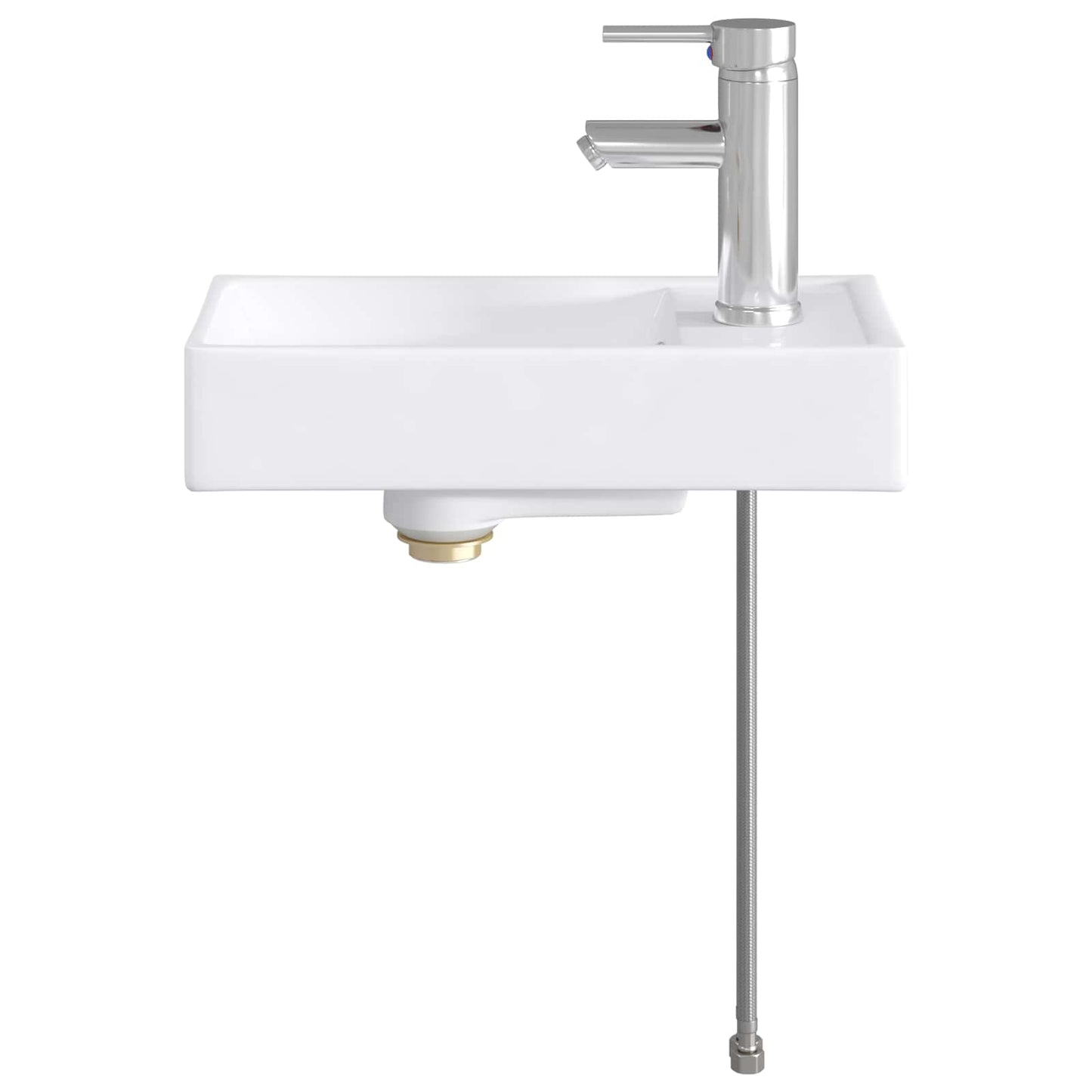 Bathroom Wash Basin Chrome 40.5 x 22.5 x 11.5 cm Metal