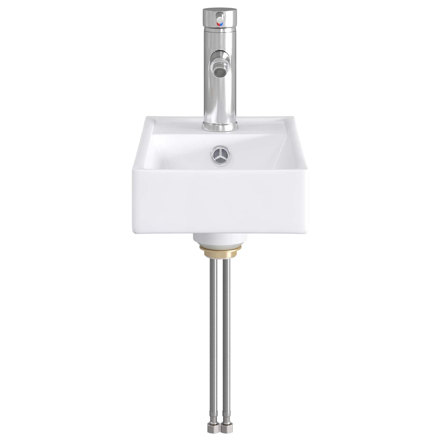 Bathroom Wash Basin Chrome 40.5 x 22.5 x 11.5 cm Metal