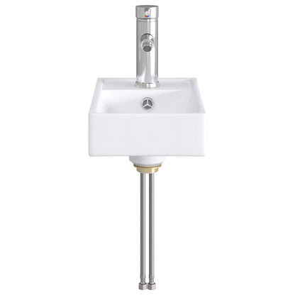 Bathroom Wash Basin Chrome 40.5 x 22.5 x 11.5 cm Metal