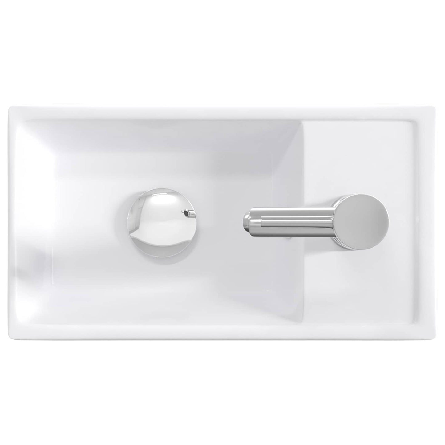 Bathroom Wash Basin Chrome 40.5 x 22.5 x 11.5 cm Metal