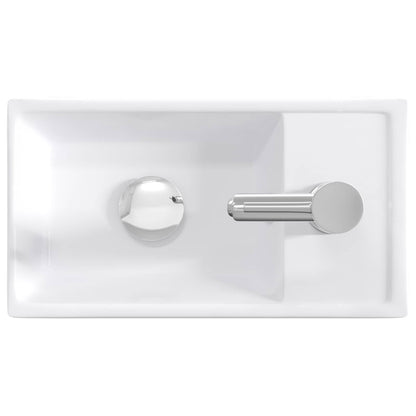Bathroom Wash Basin Chrome 40.5 x 22.5 x 11.5 cm Metal