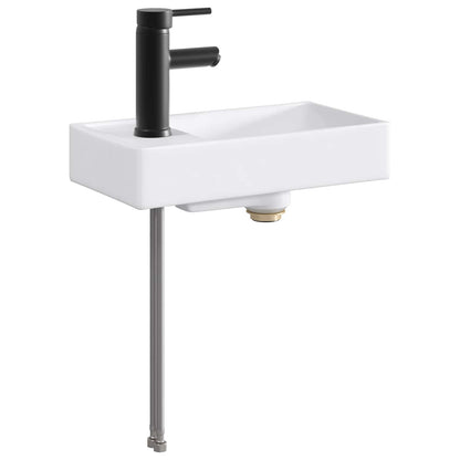 Bathroom Wash Basin Matte Black 40.5 x 22.5 x 11.5 cm Metal
