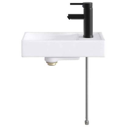 Bathroom Wash Basin Matte Black 40.5 x 22.5 x 11.5 cm Metal